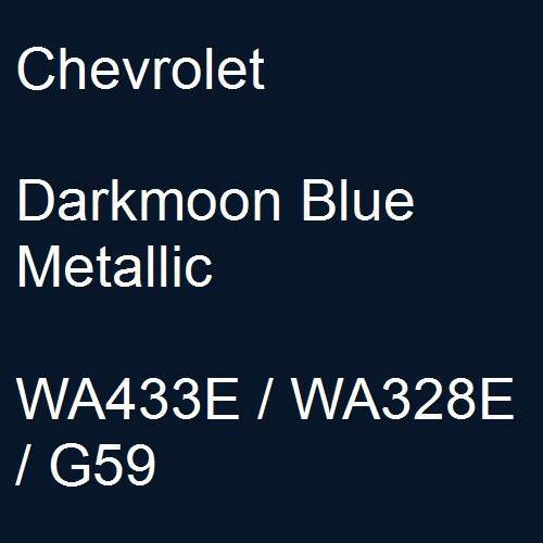 Chevrolet, Darkmoon Blue Metallic, WA433E / WA328E / G59.